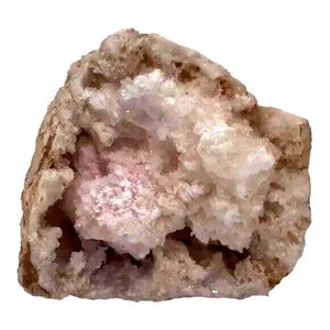 White W/ Pink hue 5lbs. Geode Crystal Specimen